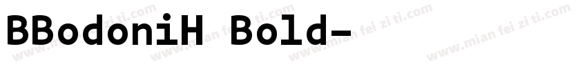 BBodoniH Bold字体转换